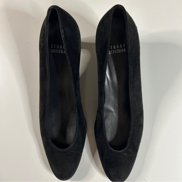 Stuart Weitzman Elegant Black Suede Women's Pumps 8 - Picture 2 of 12